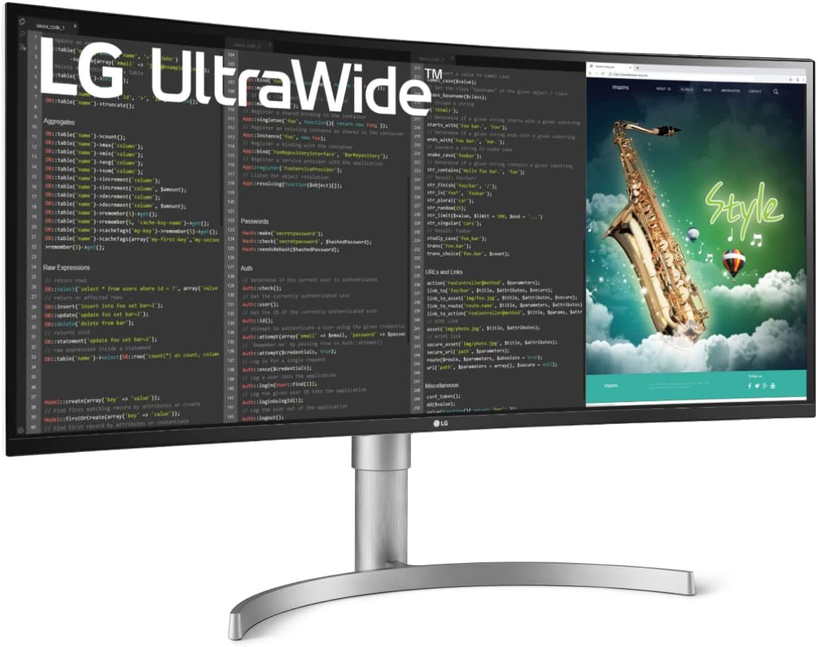 LG 35" UltraWide™ QHD HDR VA Curved Monitor | 35WN75CN-B Desktop Monitor LG