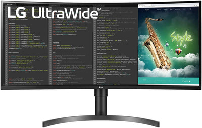 LG 35'' UltraWide™ QHD HDR VA Curved Monitor | 35WN75CP-B.AEK Desktop Monitor LG