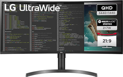 LG 35" UltraWide™ QHD HDR VA Curved Monitor | 35WN75CP-B Desktop Monitor LG