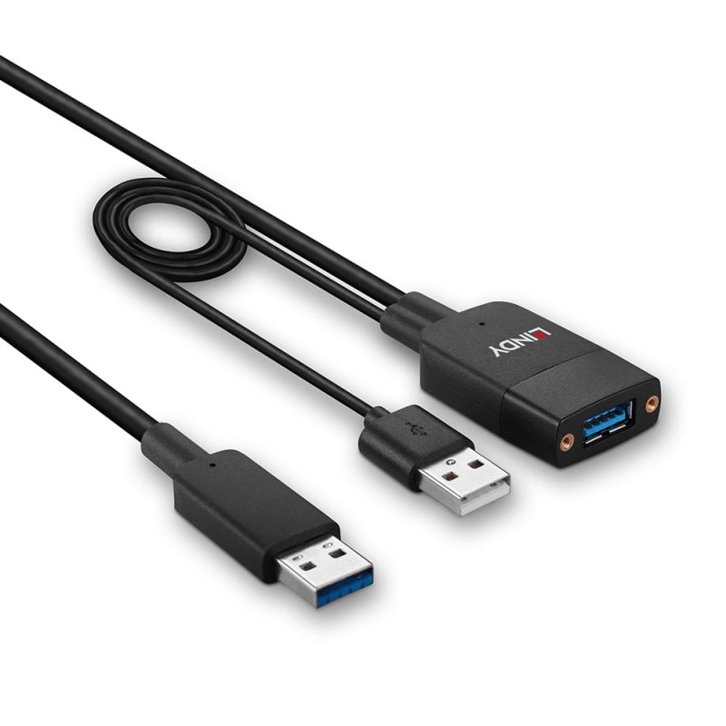 Lindy 35m Hybrid USB 3.2 Gen 2 Type A Cable | 43357 USB Hub & Docking Station Lindy