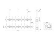 Multibrackets MBC3X2U2 Display Ceiling Mount Pro Ceiling Mount Bracket Multibrackets