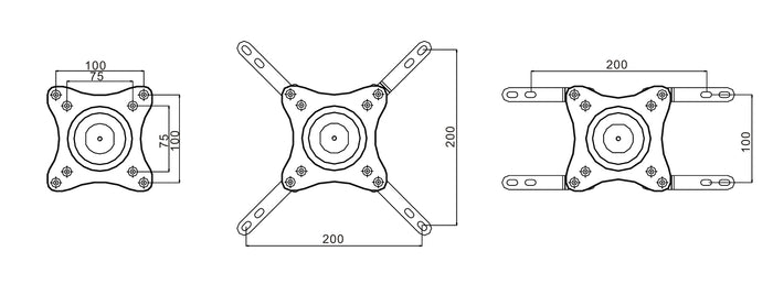 Multibrackets VESA Flexarm 360° TV Wall Mount - 15" to 32" Screen Wall Mount Bracket Multibrackets