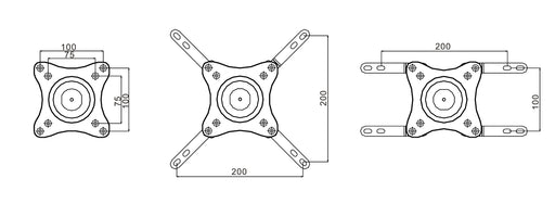 Multibrackets VESA Flexarm 360° TV Wall Mount - 15" to 32" Screen Wall Mount Bracket Multibrackets