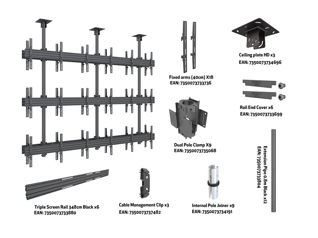 Multibrackets MBC3X3U2 Display Ceiling Mount Pro Ceiling Mount Bracket Multibrackets