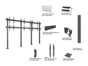 Multibrackets MBFM4x2U M Pro Series 32" - 65" Floorstands Column Floor Stand Multibrackets