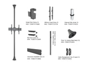 Multibrackets 40" - 65" Up to 3m Floor to Ceiling Mount Pro Floor to Ceiling Display Mount Multibrackets
