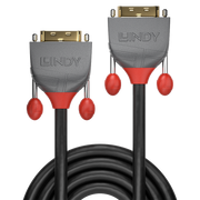 Lindy 5m DVI-D Dual Link Cable, Anthra Line | 36224 Audio / Video Cable Lindy