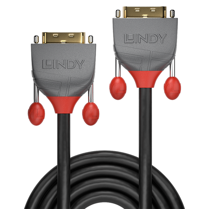 Lindy 5m DVI-D Dual Link Cable, Anthra Line | 36224 Audio / Video Cable Lindy