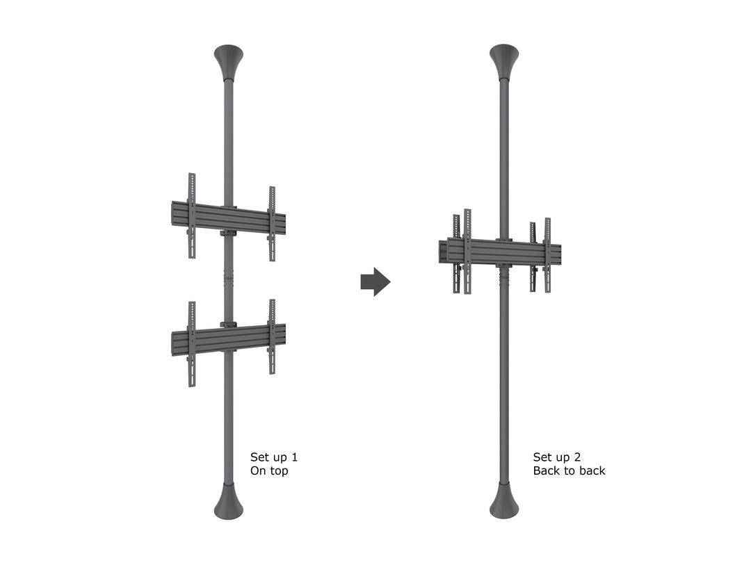 Multibrackets MBFC2U M Floor to Ceiling Mount Pro - Up to 40"-65" Screen Floor to Ceiling Display Mount Multibrackets