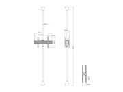 Multibrackets MBFC2U M Floor to Ceiling Mount Pro - Up to 40"-65" Screen Floor to Ceiling Display Mount Multibrackets