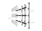 Multibrackets MBFC3U M Floor to Ceiling Mount Pro - Up to 40"-65" Screen Floor to Ceiling Display Mount Multibrackets