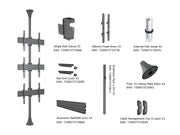 Multibrackets MBFC3U M Floor to Ceiling Mount Pro - Up to 40"-65" Screen Floor to Ceiling Display Mount Multibrackets