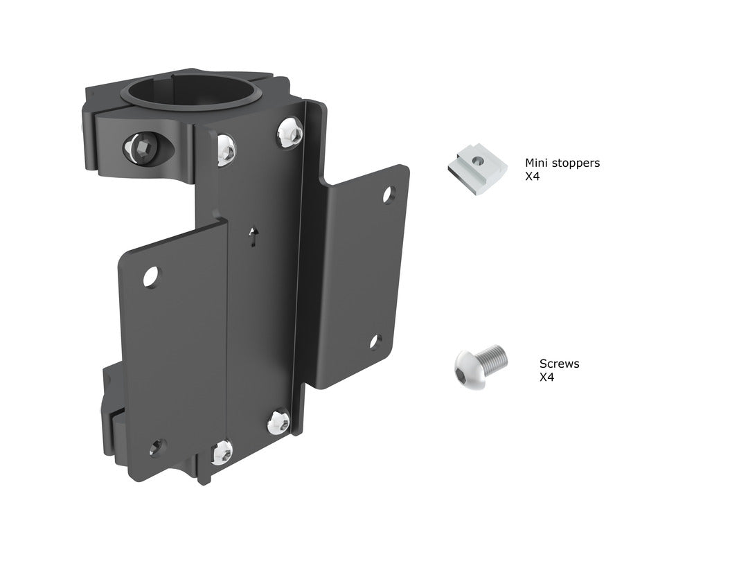 Multibrackets M Pro Series Pole Clamp Black | 7350073733668 Mounting Accessory Multibrackets