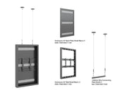 Multibrackets M Pro Series Enclosure 43" Wire Small White Signage Display Enclosures Multibrackets
