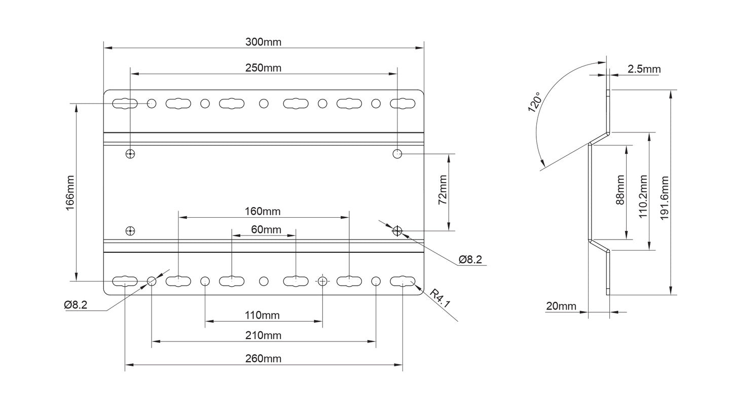 Multibrackets M Pro Series Wallmount Plate Large Mounting Accessory Multibrackets