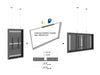 Multibrackets M Pro Series Enclosure 55" Wire Medium Black Signage Display Enclosures Multibrackets