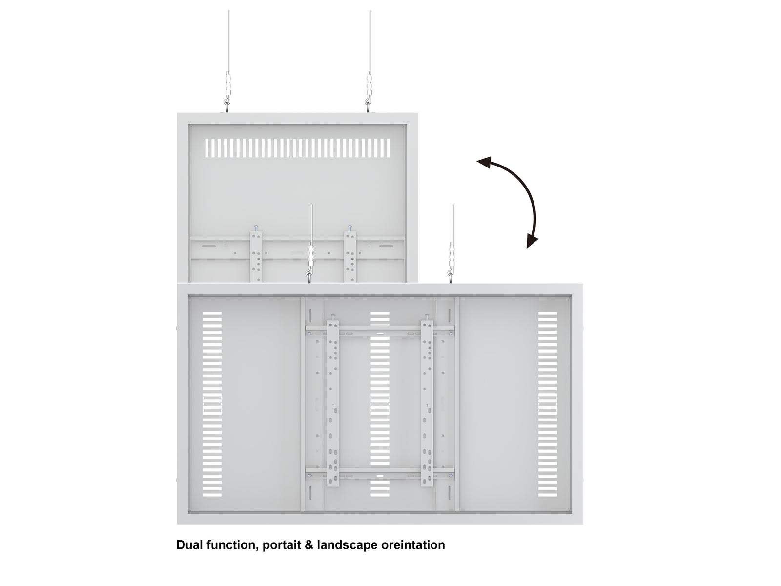 Multibrackets M Pro Series Enclosure 55" Wire Medium White Signage Display Enclosures Multibrackets