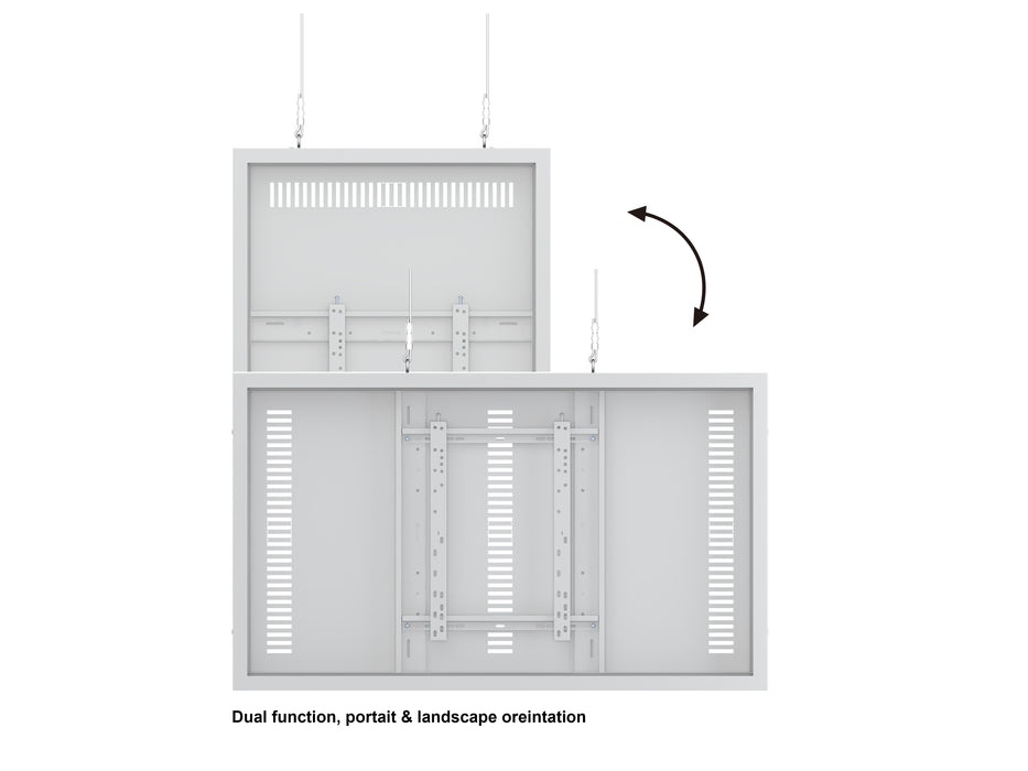 Multibrackets M Pro Series Enclosure 55" Wire Medium White Signage Display Enclosures Multibrackets