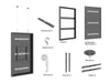 Multibrackets M Pro Series Enclosure 65" Wire Medium Black Signage Display Enclosures Multibrackets