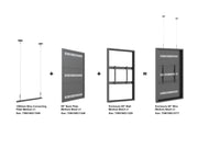 Multibrackets M Pro Series Enclosure 65" Wire Medium Black Signage Display Enclosures Multibrackets