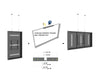 Multibrackets M Pro Series Enclosure 65" Wire Medium Black Signage Display Enclosures Multibrackets