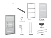 Multibrackets M Pro Series Enclosure 65" Wire Medium White Signage Display Enclosures Multibrackets