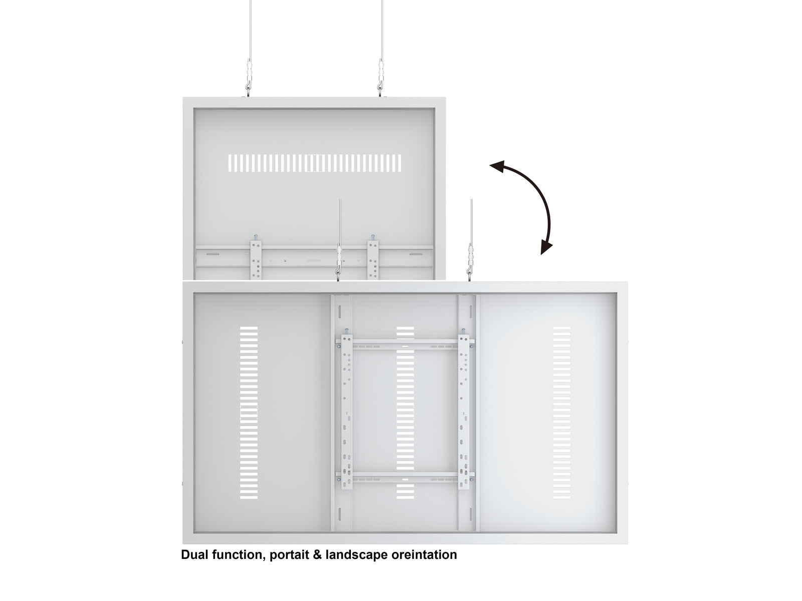 Multibrackets M Pro Series Enclosure 65" Wire Medium White Signage Display Enclosures Multibrackets