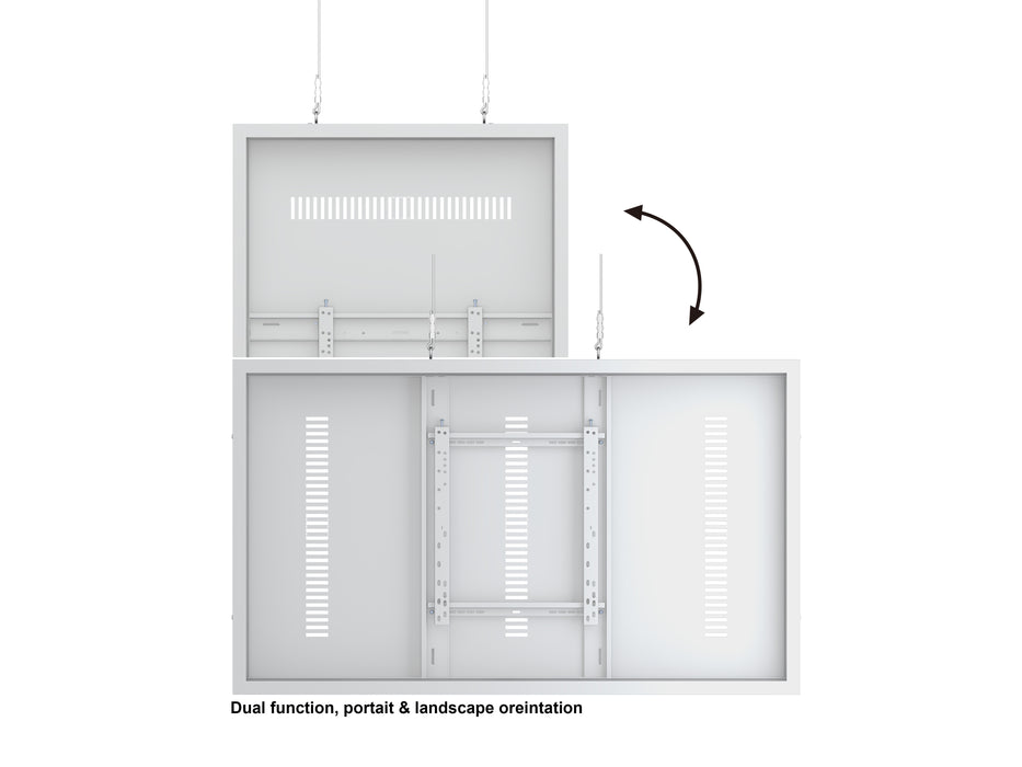 Multibrackets M Pro Series Enclosure 65" Wire Medium White Signage Display Enclosures Multibrackets