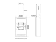 Multibrackets M Pro Series Enclosure 65" Wire Medium White Signage Display Enclosures Multibrackets