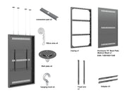Multibrackets M Pro Series Enclosure 75" Wire Large Black Signage Display Enclosures Multibrackets