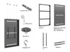 Multibrackets M Pro Series Enclosure 75" Wire Large Black Signage Display Enclosures Multibrackets