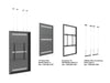 Multibrackets M Pro Series Enclosure 75" Wire Large Black Signage Display Enclosures Multibrackets