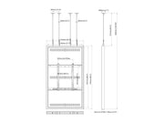 Multibrackets M Pro Series Enclosure 75" Wire Large Black Signage Display Enclosures Multibrackets