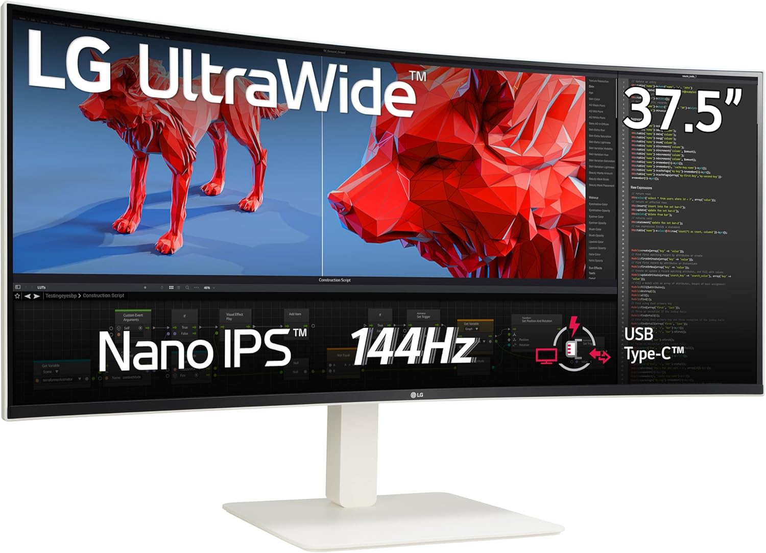 LG 38" UltraWide Quad HD LCD Gaming Monitor | 38WR85QC-W Gaming Monitor LG