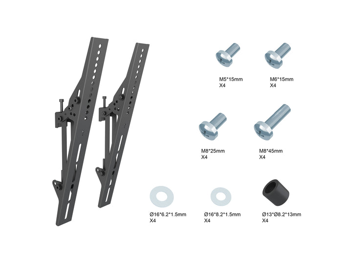 Multibrackets M Pro Series Tilt Arms 400mm Black | 7350073733743 Mounting Accessory Multibrackets