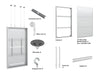 Multibrackets M Pro Series Enclosure 75" Wire Large White Signage Display Enclosures Multibrackets