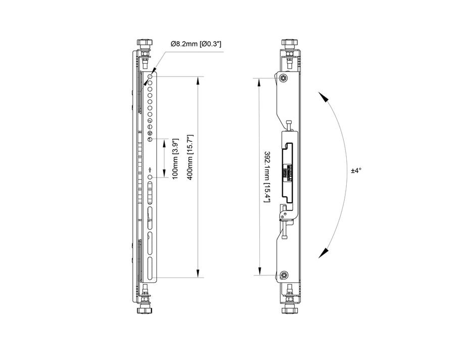 Multibrackets M Pro Series Micro Adjustable Arms - 400mm