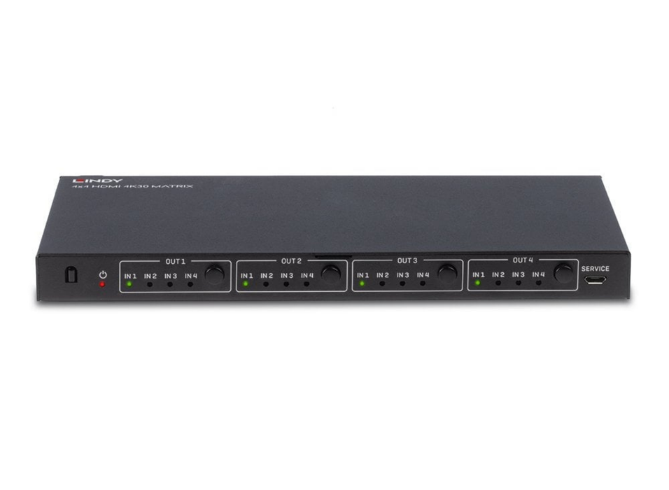 Lindy 4x4 HDMI 4K60 Matrix | 38152 Lindy Video Splitters Lindy
