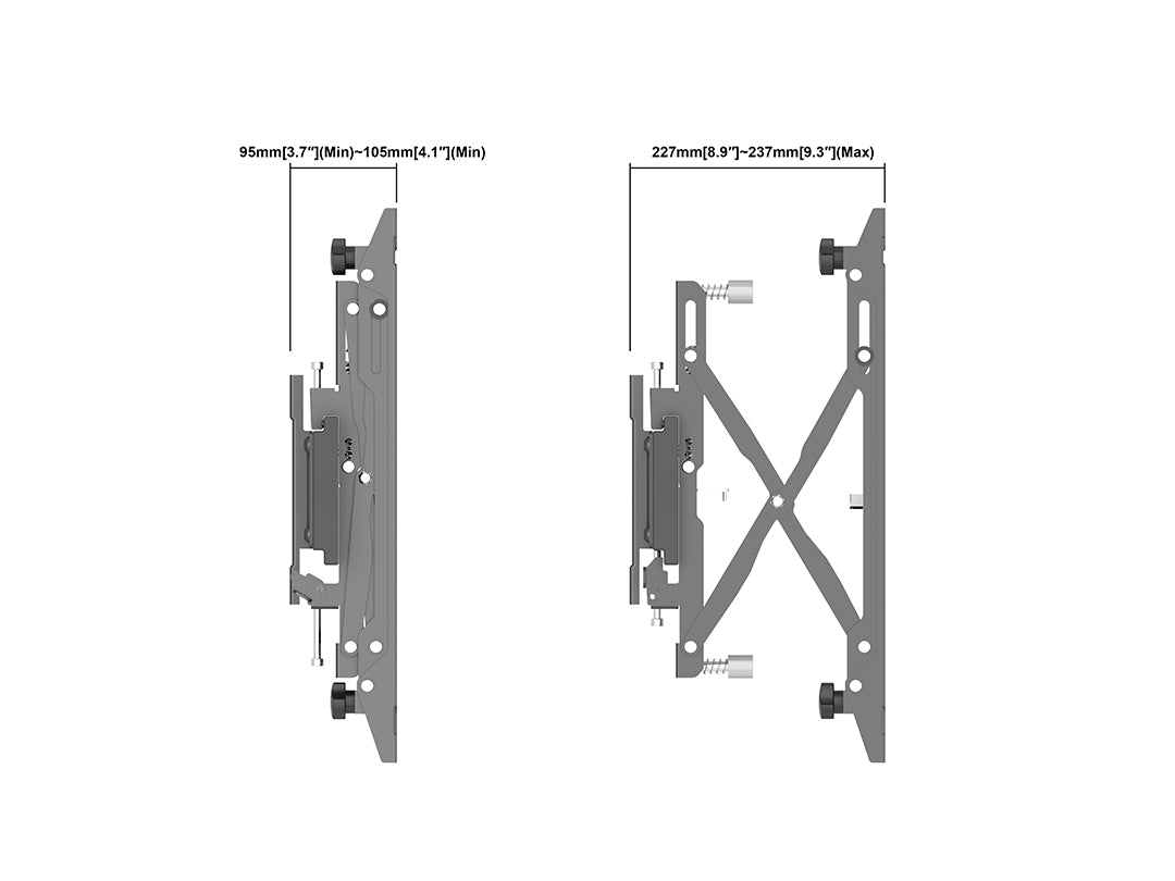Multibrackets MBW4X1U Push In Pop Out M Wallmount Pro - (37" - 65") Wall Mount Bracket Multibrackets