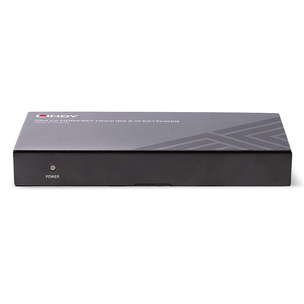 Lindy 70m Cat.6 HDMI 4K60, IR & RS-232 HDBaseT Extender with PoC, Receiver - 38214 AV Extender Lindy