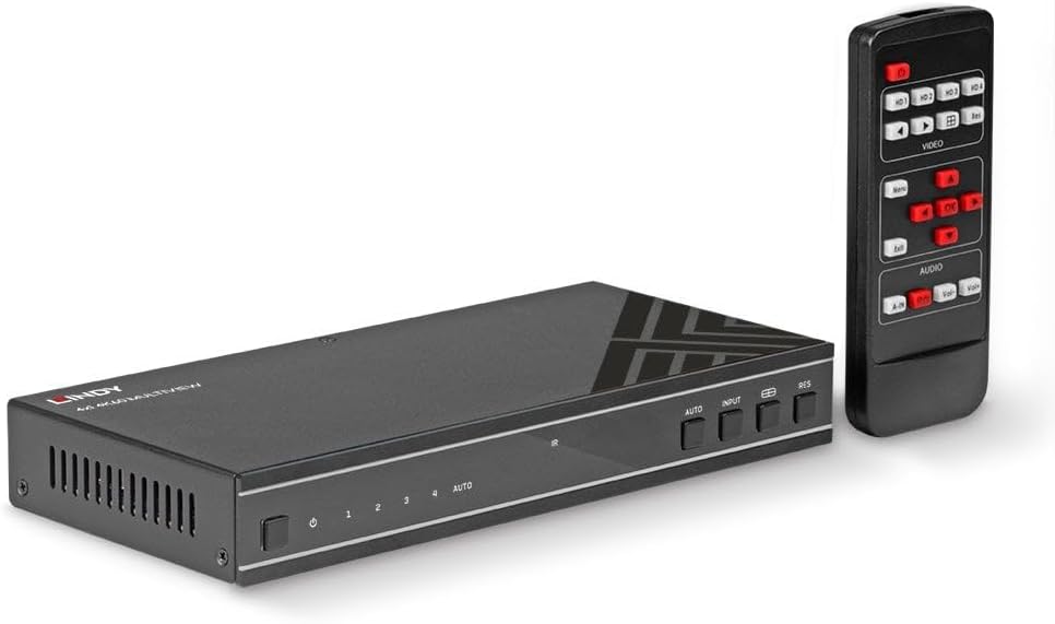 Lindy 4x1 4K60 HDMI Seamless Multiview Switch | 38228 Video Switch Lindy