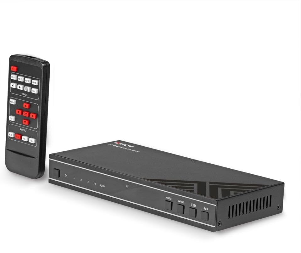Lindy 4x1 4K60 HDMI Seamless Multiview Switch | 38228 Video Switch Lindy
