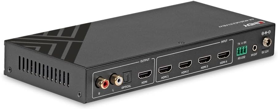 Lindy 4x1 4K60 HDMI Seamless Multiview Switch | 38228 Video Switches Lindy