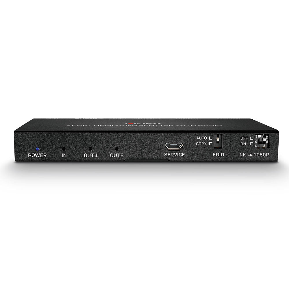 Lindy 2 Port HDMI 18G Splitter with Audio & Downscaling | 38230 Splitter Lindy