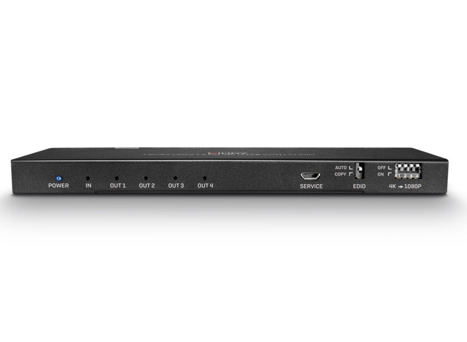Lindy 4 Port HDMI 18G Splitter with Audio & Downscaling | 38231 Lindy Video Splitters Lindy