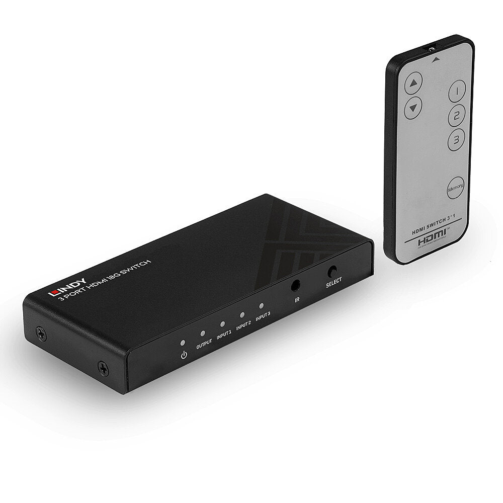 Lindy 3 Port HDMI 18G Switch | 38232 Video Switch Lindy