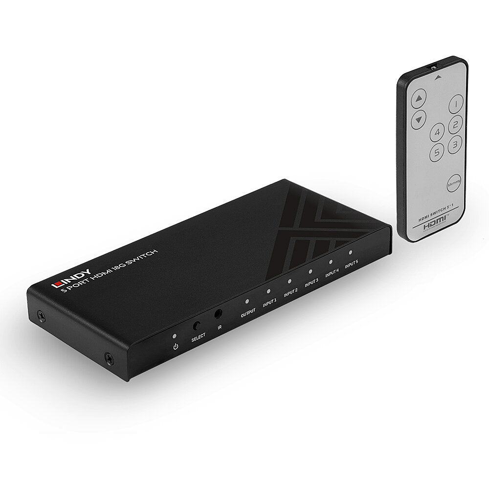Lindy 5 Port HDMI 18G Switch - 38233 Switches Lindy