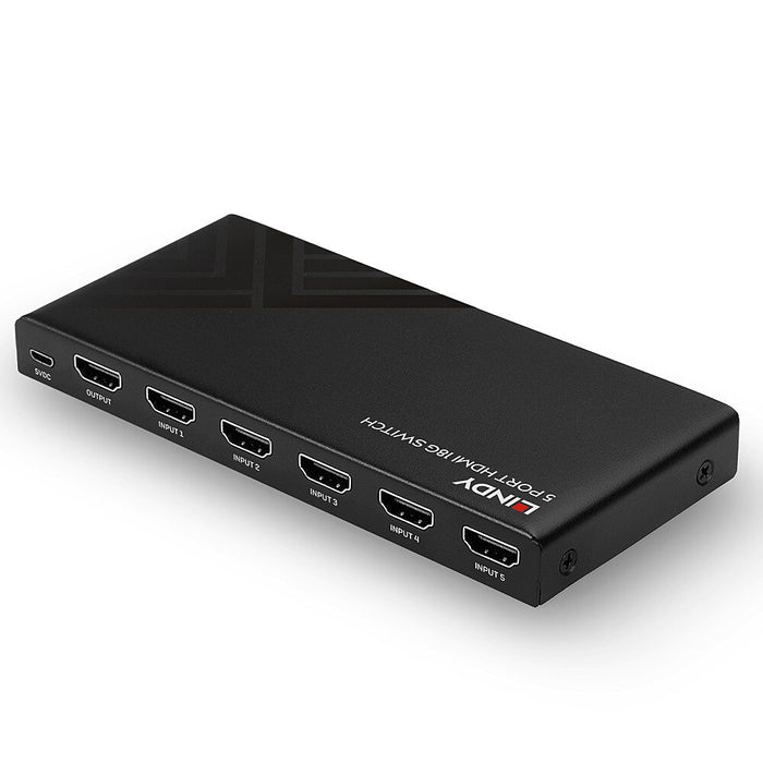 Lindy 5 Port HDMI 18G Switch - 38233 Lindy AV Switches Lindy
