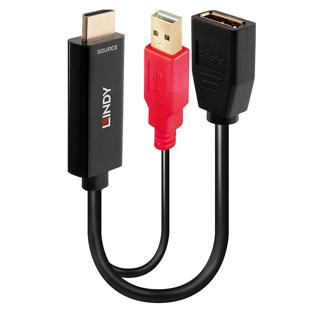Lindy HDMI 18G to DisplayPort 1.2 Converter with USB Power - 38289 Adapter / Converter Lindy