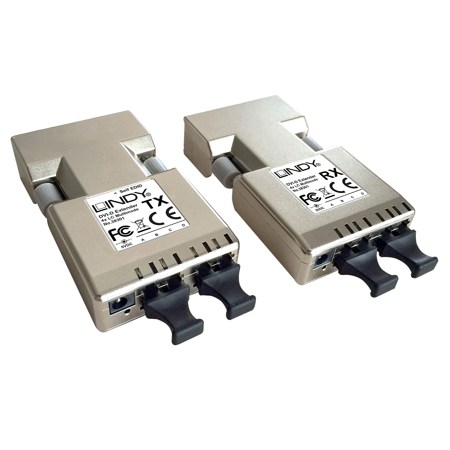 Lindy 500m Fibre Optic DVI-D Single Link Extender | 38301 AV Extender Lindy